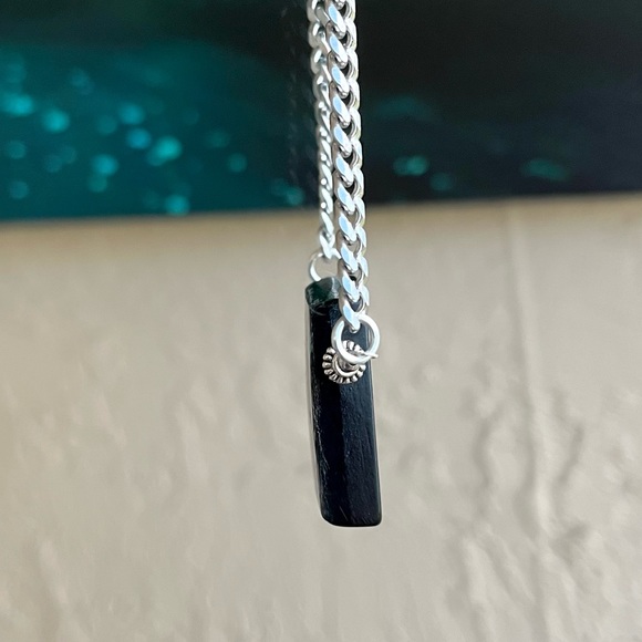 Abone shell stainless steel cuban chain link choker necklace boho gemstones - Picture 13 of 15